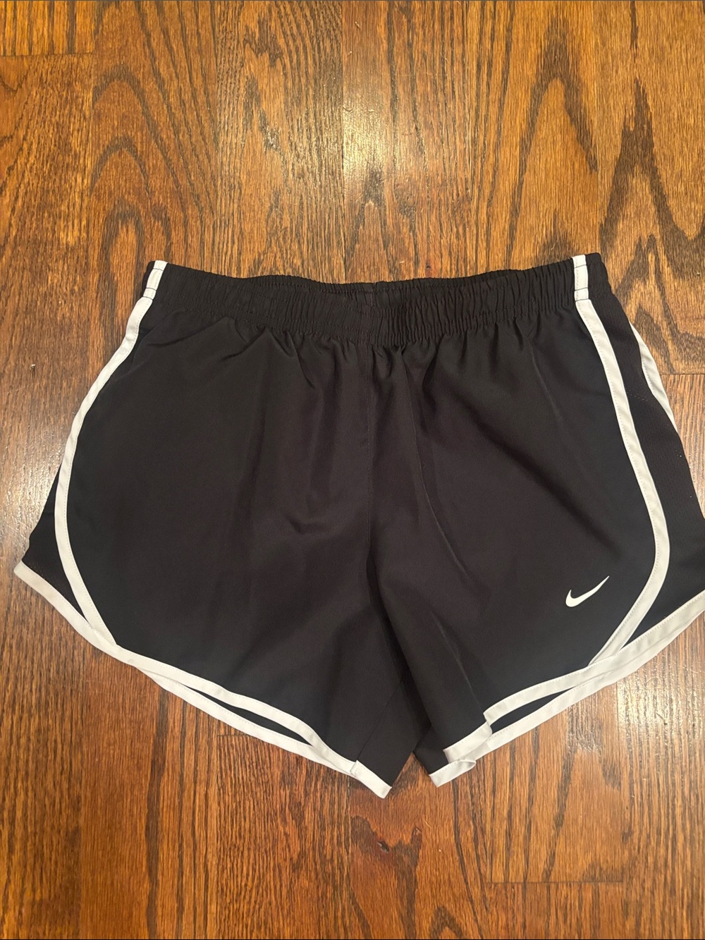 Nike Girl’s  Black Athletic Shorts with White Trim